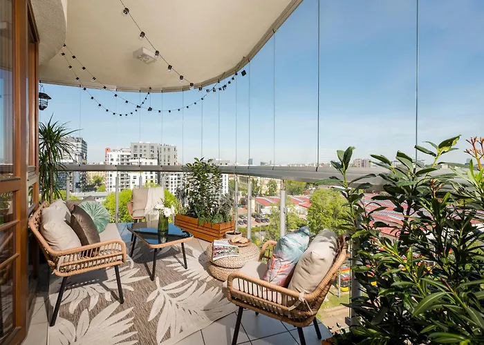 Luxury 2-Bedroom Penthouse Warsaw Skyline 15M Terrace, Garage, Gym, Rooftop & Only 500 M To Metro
