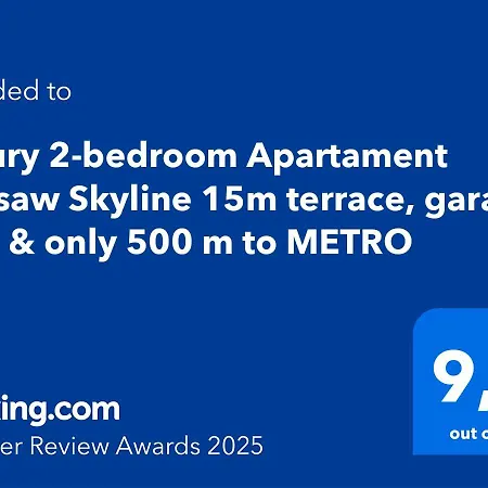 Luxury 2-Bedroom Penthouse Warsaw Skyline 15M Terrace, Garage, Gym, Rooftop & Only 500 M To Metro Esterno foto
